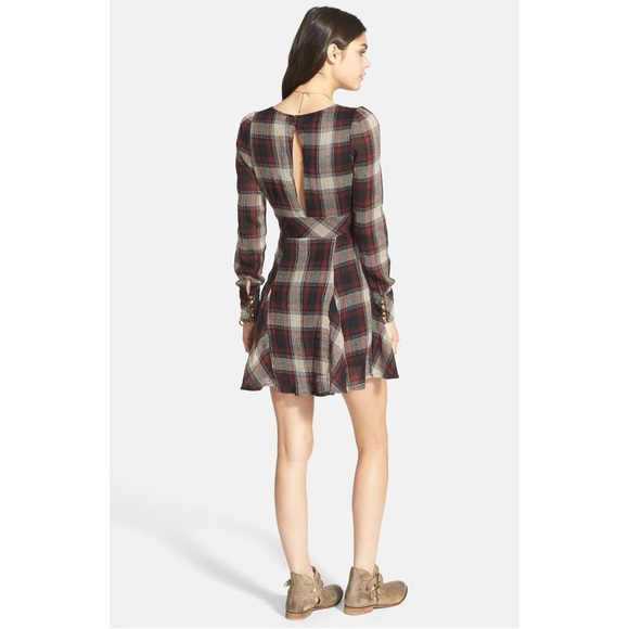 NWT Free People Teen Spirit Plaid Mini Dress - Pretty Little Liars Aria RARE - Picture 2 of 9